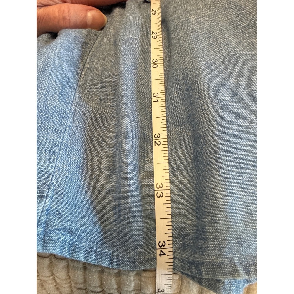J.Crew Re-Imagined Chambray Tiered Mini Dress Smocked Cuff Prairy/Cottagecore 6 - Picture 7 of 12